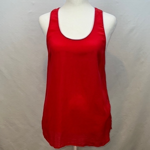Anthropologie Maeve 100% Silk Size 8 Red Pink Shell Blouse Top‎